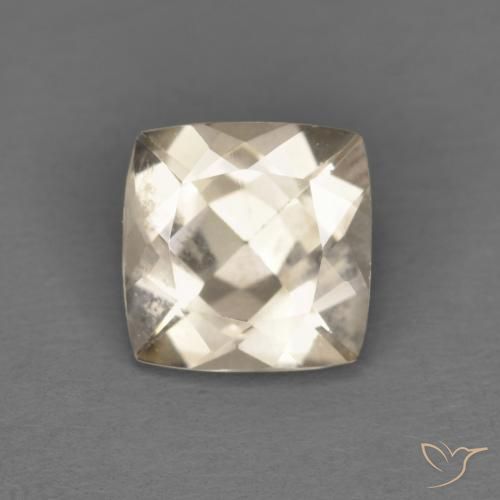 0.88ct 자연스러운 라이트 골든 모르가나이트, 방석, VS