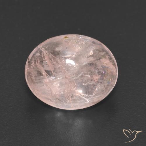 3.57ct 자연스러운 라이트 코랄 핑크 모르가나이트, 타원형, 투명한
