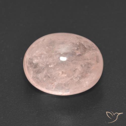 5.18ct 자연스러운 미디엄 핑크 모르가나이트, 타원형, 투명한