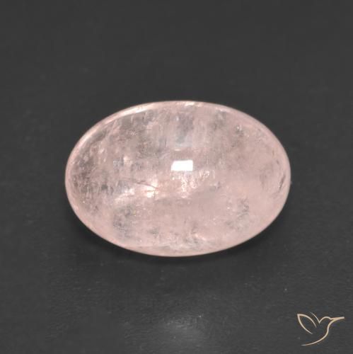 3.97ct 자연스러운 코랄 핑크 모르가나이트, 타원형, 투명한