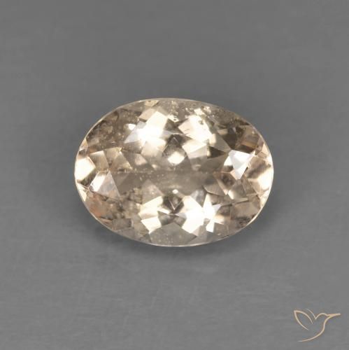 1.10ct 자연스러운 라이트 오렌지 모르가나이트, 타원형, VS