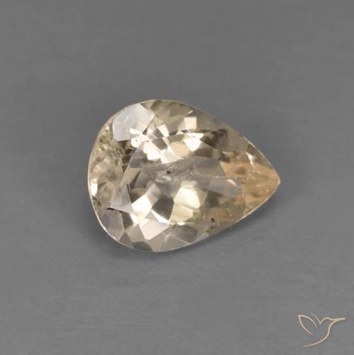 0.98캐럿 천연 Light Neutral Orange 모르가나이트, 배 모양, VS