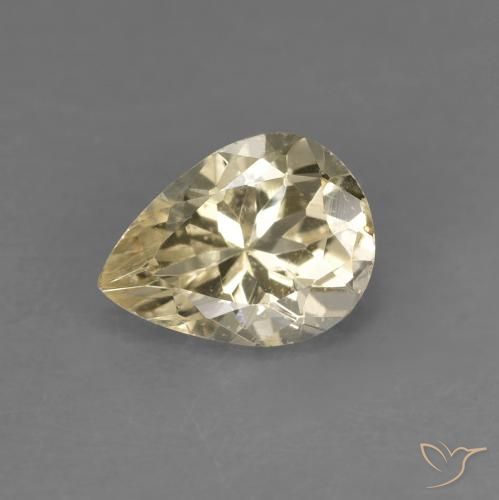 0.90ct 자연스러운 라이트 골든 모르가나이트, 배 모양, VS