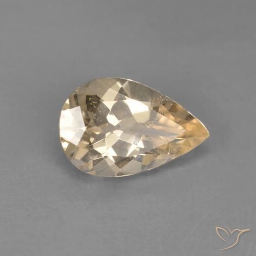 1.02ct 자연스러운 라이트 오렌지 모르가나이트, 배 모양, VVS-VS