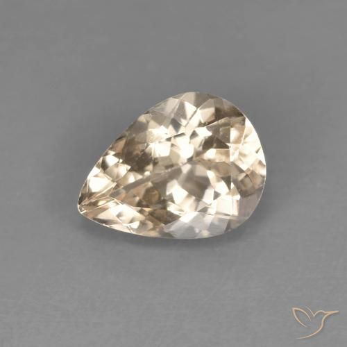 0.98ct 자연스러운 라이트 골든 모르가나이트, 배 모양, VVS-VS