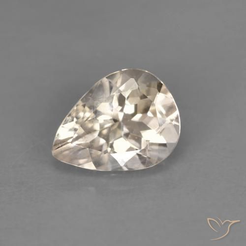 0.89ct 자연스러운 라이트 골든 모르가나이트, 배 모양, VVS-VS