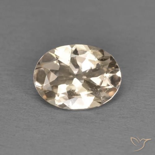 1.02ct 자연스러운 Light Neutral Orange 모르가나이트, 타원형, VS