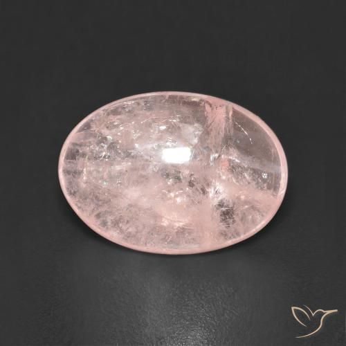 4.13ct 자연스러운 코랄 핑크 모르가나이트, 타원형, 투명한