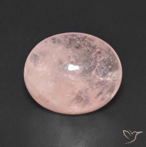 6.02ct 자연스러운 미디엄 핑크 모르가나이트, 타원형, 투명한
