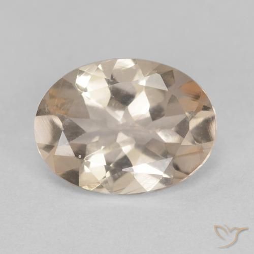 0.93캐럿 천연 Light Neutral Orange 모가나이트, 타원형 컷, 7.9×5.9 mm, VVS-VS