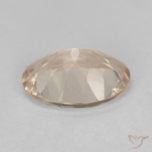 0.93캐럿 천연 Light Neutral Orange 모가나이트, 타원형 컷, 7.9×5.9 mm, VVS-VS