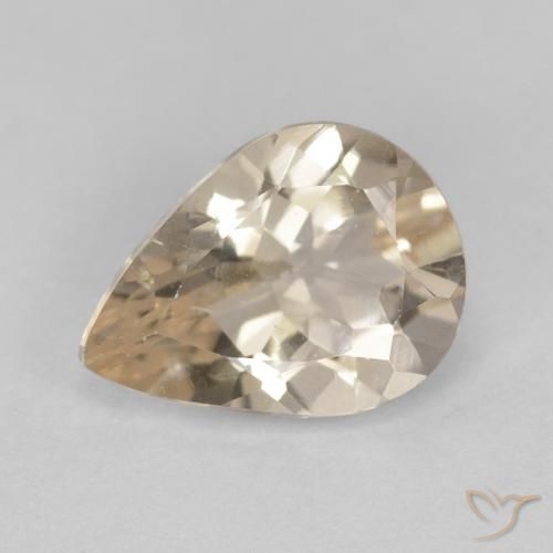 0.85ct 자연스러운 라이트 골든 모르가나이트, 배 모양, VS