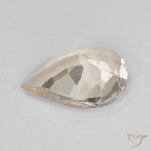 0.75캐럿 천연 Light Neutral Orange 모르가나이트, 배 모양, VVS-VS