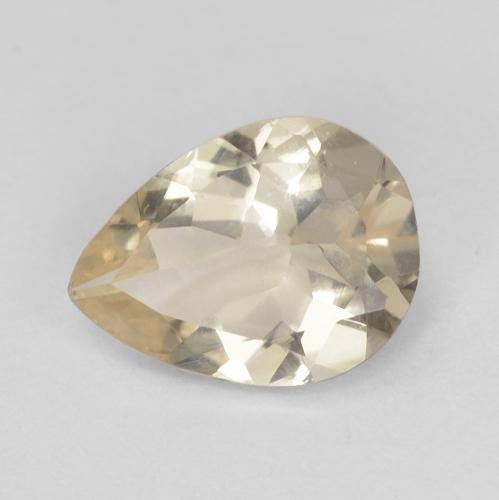 0.75캐럿 천연 라이트 골든 모가나이트, 배 모양, 7.9×5.9 mm, VVS