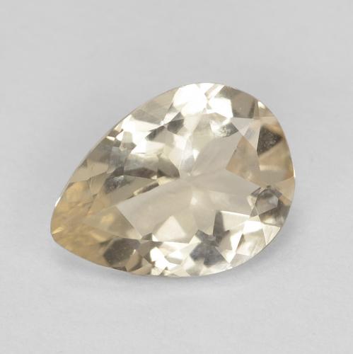 0.75캐럿 천연 라이트 골든 모가나이트, 배 모양, 7.9×5.9 mm, VVS