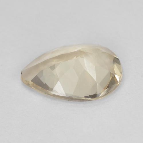 0.75캐럿 천연 라이트 골든 모가나이트, 배 모양, 7.9×5.9 mm, VVS