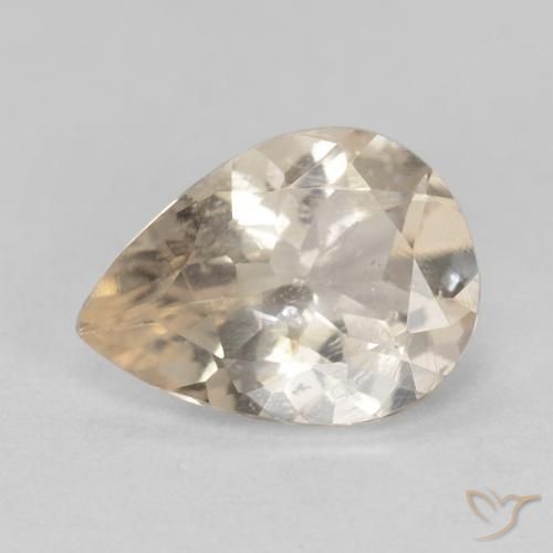 0.85ct 자연스러운 라이트 골든 모르가나이트, 배 모양, VS