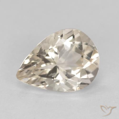 0.83ct 자연스러운 라이트 골든 모르가나이트, 배 모양, VVS