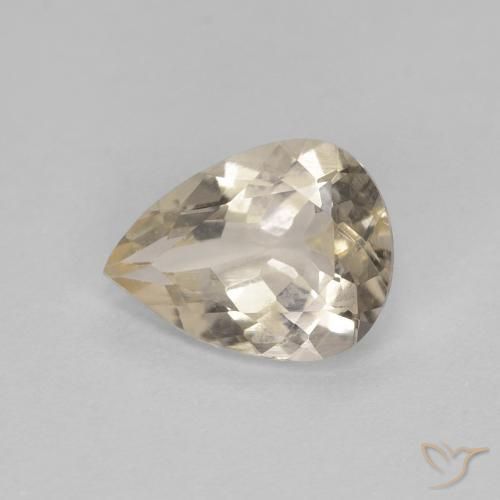 0.83ct 자연스러운 라이트 골든 모르가나이트, 배 모양, VVS-VS