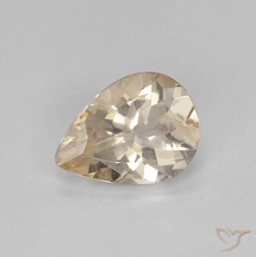 0.84ct 자연스러운 라이트 골든 모르가나이트, 배 모양, VS