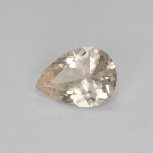 0.54캐럿 천연 라이트 골든 모가나이트, 배 모양, 7.1×5.2 mm, VS
