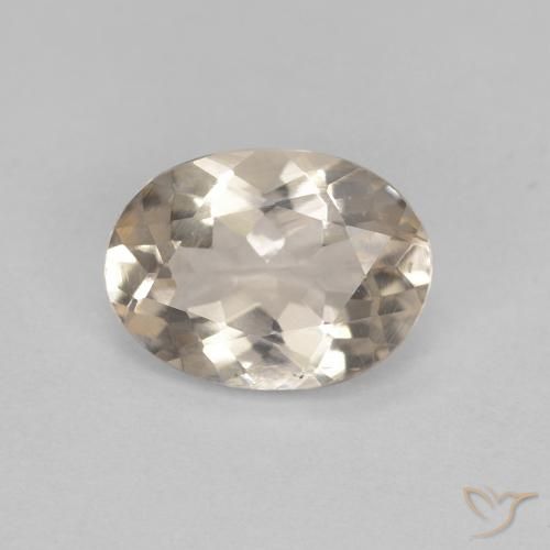 0.99ct 자연스러운 라이트 골든 모르가나이트, 타원형, VS