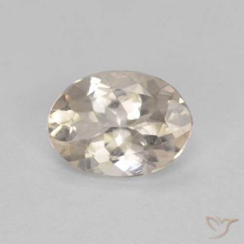 0.85ct 자연스러운 라이트 골든 모르가나이트, 타원형, VS