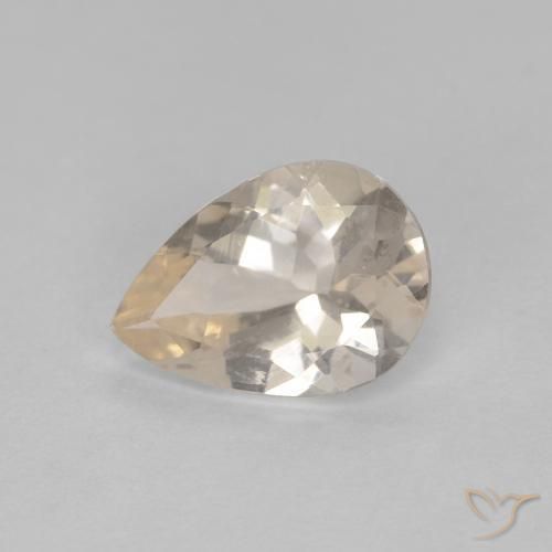 0.76ct 자연스러운 라이트 골든 모르가나이트, 배 모양, VS