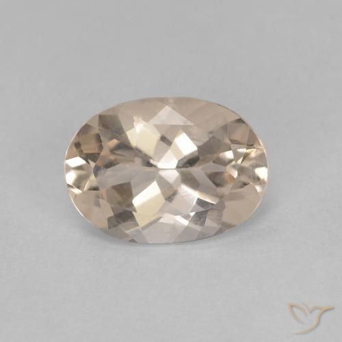 0.92ct 자연스러운 라이트 골든 모르가나이트, 타원형, VVS