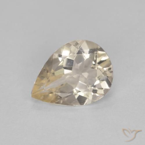 0.84ct 자연스러운 라이트 골든 모르가나이트, 배 모양, VS