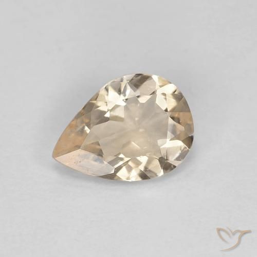 0.66ct 자연스러운 라이트 골든 모르가나이트, 배 모양, VS