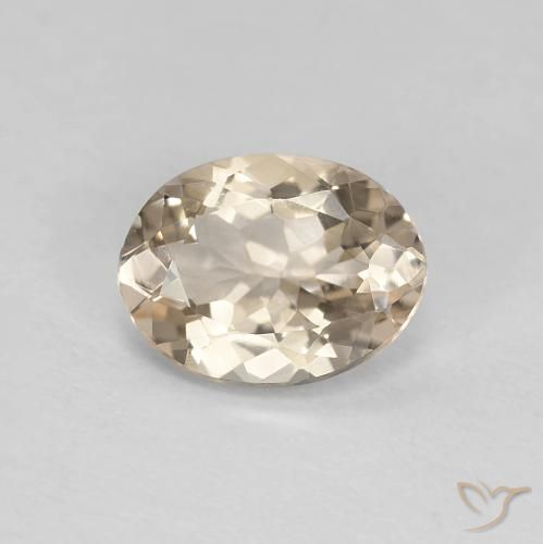 1.00ct 자연스러운 라이트 골든 모르가나이트, 타원형, VVS-VS