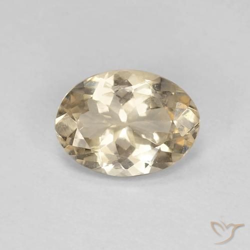 0.89ct 자연스러운 라이트 골든 모르가나이트, 타원형, VVS