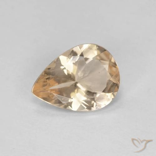0.74캐럿 천연 Light Neutral Orange 모르가나이트, 배 모양, VVS-VS