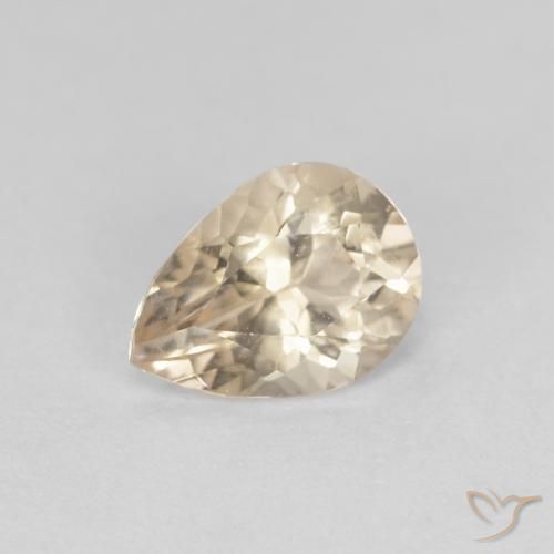 0.76ct 자연스러운 라이트 골든 모르가나이트, 배 모양, VVS