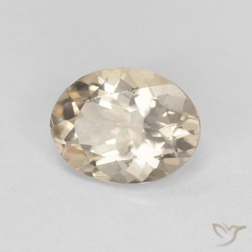 1.04ct 자연스러운 라이트 골든 모르가나이트, 타원형, VS
