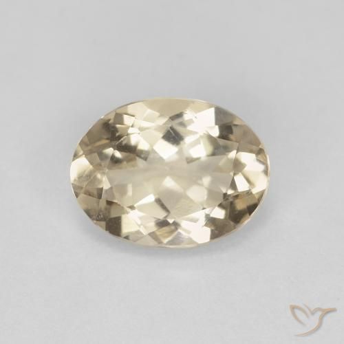 1.06ct 자연스러운 라이트 골든 모르가나이트, 타원형, VVS