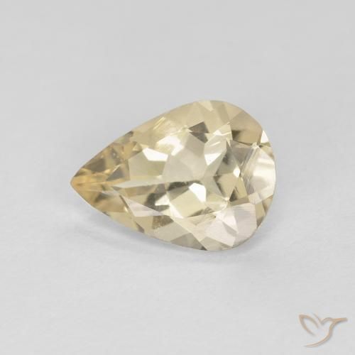 0.75ct 자연스러운 라이트 골든 모르가나이트, 배 모양, VVS