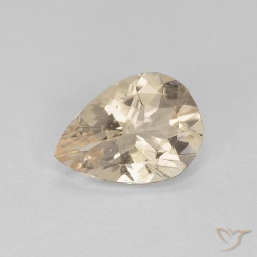 0.78ct 자연스러운 라이트 골든 모르가나이트, 배 모양, VS