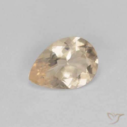 0.75ct 자연스러운 라이트 골든 모르가나이트, 배 모양, VS