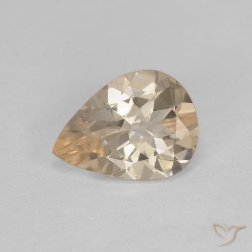 0.86ct 자연스러운 라이트 골든 모르가나이트, 배 모양, VS