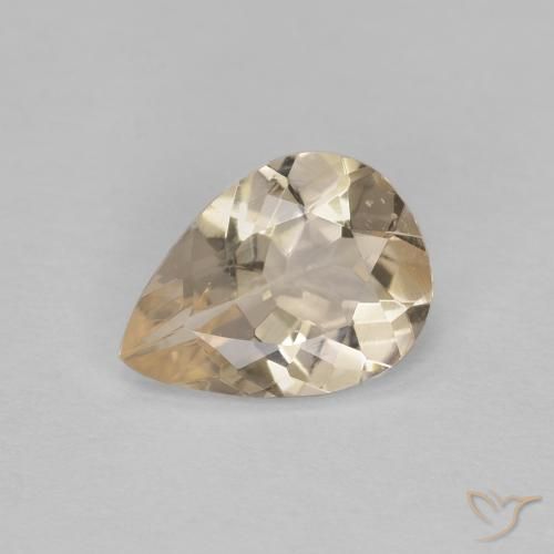 0.71ct 자연스러운 연노랑 모르가나이트, 배 모양, VVS-VS