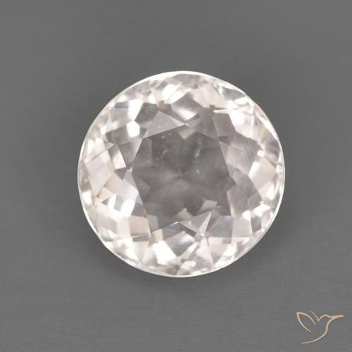 1.28ct 자연스러운 매우 밝은 분홍색 모르가나이트, 둥근, VVS-VS