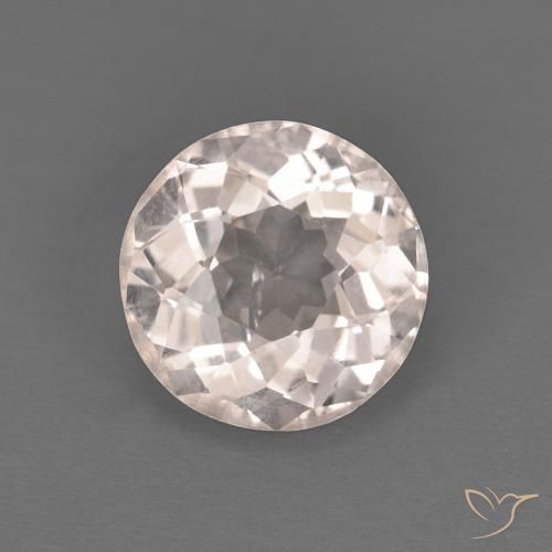 1.14ct 자연스러운 매우 밝은 분홍색 모르가나이트, 둥근, VS