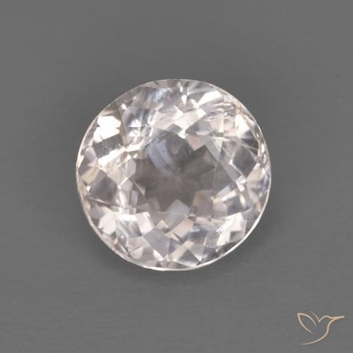 1.06ct 자연스러운 매우 밝은 분홍색 모르가나이트, 둥근, VS-SI