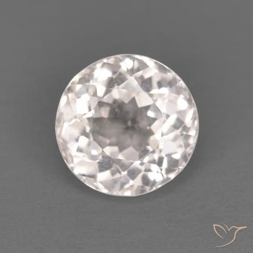 1.19ct 자연스러운 매우 밝은 분홍색 모르가나이트, 둥근, 투명한