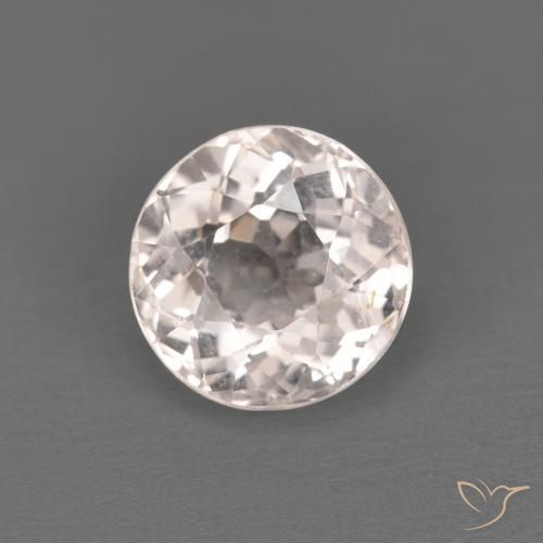 1.09ct 자연스러운 매우 밝은 분홍색 모르가나이트, 둥근, VVS-VS