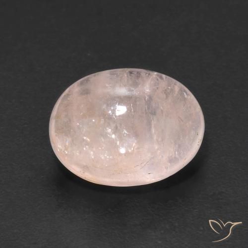 4.91ct 자연스러운 미디엄 핑크 모르가나이트, 타원형, 투명한