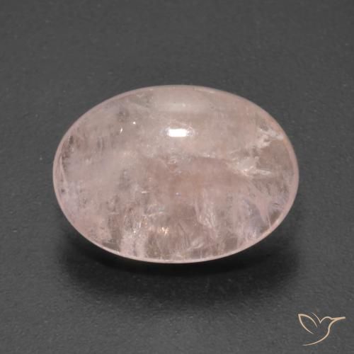 5.02ct 자연스러운 미디엄 핑크 모르가나이트, 타원형, 투명한