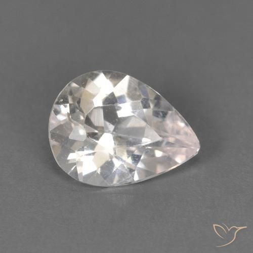 0.52ct 자연스러운 매우 밝은 분홍색 모르가나이트, 배 모양, VS